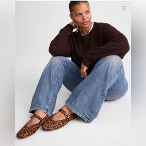 MADEWELL The Remy Mary Jane Flat In Animal Print NX635